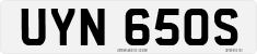 License plate of the United Kingdom, 1963 year system