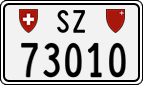 License plate of Switzerland, Cars