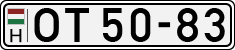 license plates of Hungary, Oldtimers (1990)