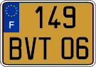 French license plate, FNI