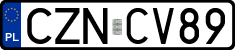 License plates of Poland, Regular car plates