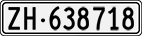 License plate of Switzerland, Cars