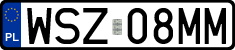 License plates of Poland, Regular car plates