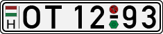 license plates of Hungary, Oldtimers (1990)