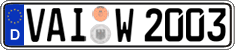German license plate, Regular plates