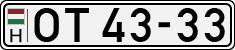 license plates of Hungary, Oldtimers (1990)