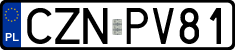 License plates of Poland, Regular car plates