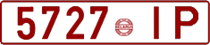 License plate Belarus, Cars (1992)