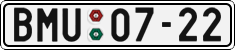 License plate of the Czech Republic, Cars (1960)