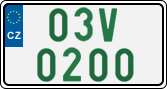 License plate of the Czech Republic, Oldtimers (2001)
