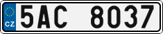 License plate of the Czech Republic, Cars (2001)