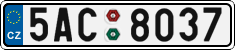 License plate of the Czech Republic, Cars (2001)