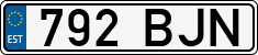 License plate of Estonia, Regular car plates