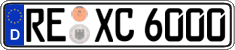 German license plate, Regular plates