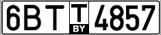 License plate Belarus, Transit plates (2004)
