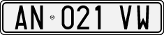 License plate of Italy, Cars (1994 year series)