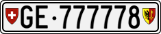 License plate of Switzerland, Cars