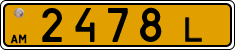 License plate of Armenia, Public transport