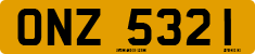 License plate of the United Kingdom, Northern Ireland (1966)