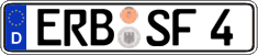 German license plate, Regular plates