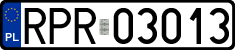 License plates of Poland, Regular car plates