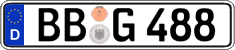 German license plate, Regular plates