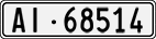 License plate of Switzerland, Cars