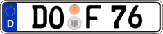German license plate, Regular plates