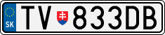 License plate of Slovakia, Cars