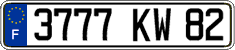 French license plate, FNI