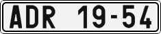 License plate of the Czech Republic, Cars (1960)