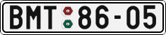 License plate of the Czech Republic, Cars (1960)