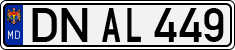 License plate of Moldova, Cars (1992)