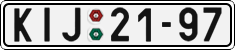 License plate of the Czech Republic, Cars (1960)