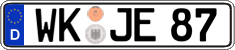 German license plate, Regular plates
