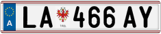 License plate of Austria, Regular plates
