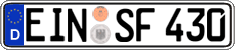 German license plate, Regular plates