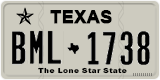 Texas, Regular plates (2012) (АBC-1234)
