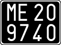 License plate of Italy, Cars (1927 year series)