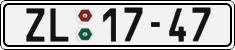 License plate of the Czech Republic, Cars (1960)