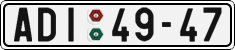 License plate of the Czech Republic, Cars (1960)