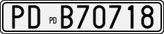 License plate of Italy, Cars (1927 year series)