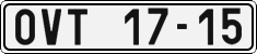 License plate of the Czech Republic, Cars (1960)