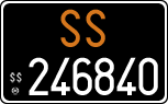License plate of Italy, Cars (1927 year series)