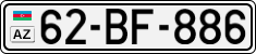 License plate of Azerbaijan, Cars