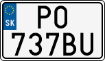 License plate of Slovakia, Cars