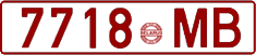 License plate Belarus, Cars (1992)