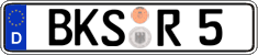 German license plate, Regular plates