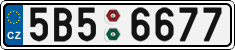 License plate of the Czech Republic, Cars (2001)