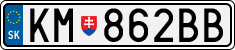 License plate of Slovakia, Cars